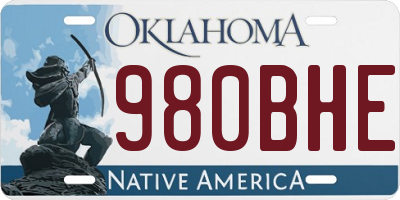 OK license plate 980BHE