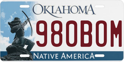 OK license plate 980BOM