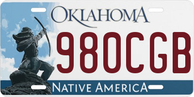 OK license plate 980CGB