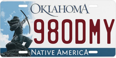 OK license plate 980DMY
