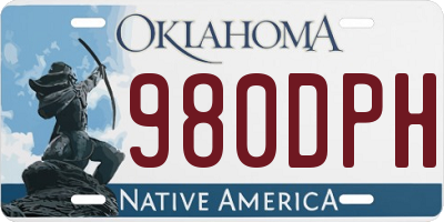 OK license plate 980DPH