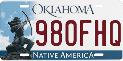 OK license plate 980FHQ