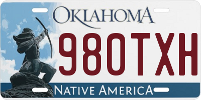 OK license plate 980TXH