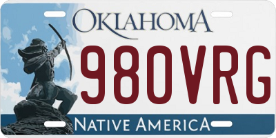 OK license plate 980VRG