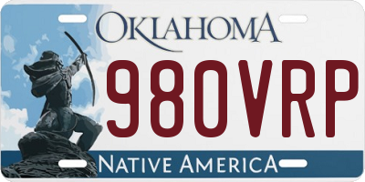 OK license plate 980VRP