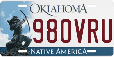 OK license plate 980VRU