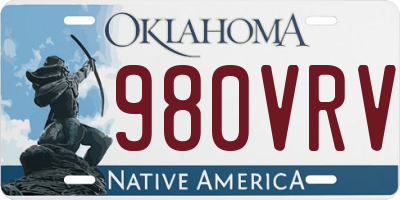 OK license plate 980VRV