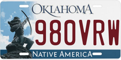 OK license plate 980VRW