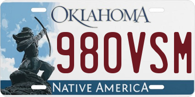 OK license plate 980VSM