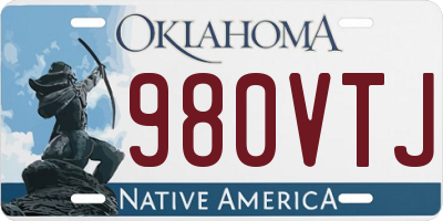 OK license plate 980VTJ