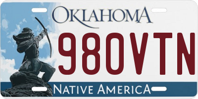 OK license plate 980VTN
