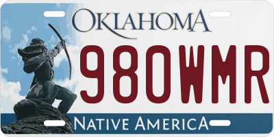 OK license plate 980WMR