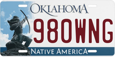 OK license plate 980WNG