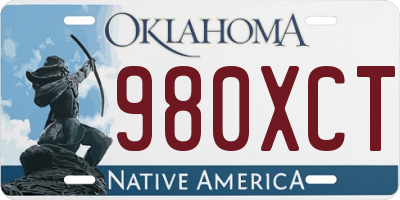 OK license plate 980XCT