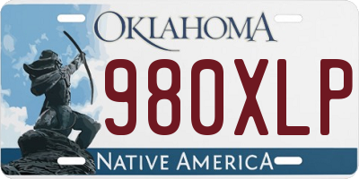 OK license plate 980XLP