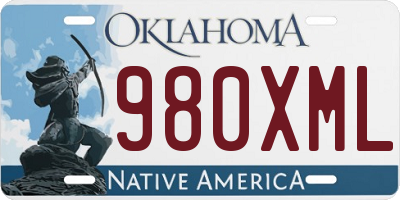 OK license plate 980XML