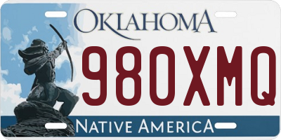 OK license plate 980XMQ