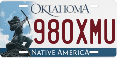 OK license plate 980XMU