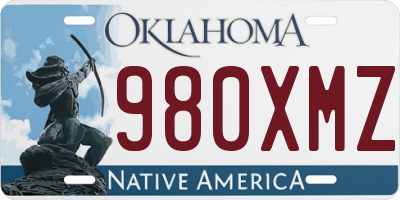 OK license plate 980XMZ