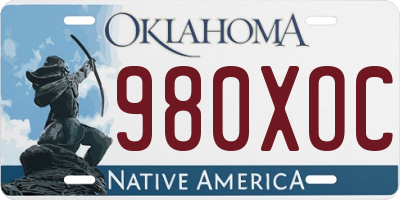 OK license plate 980XOC