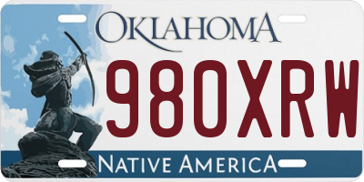 OK license plate 980XRW