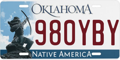 OK license plate 980YBY