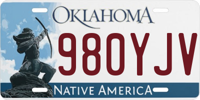 OK license plate 980YJV