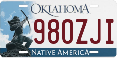 OK license plate 980ZJI