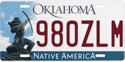 OK license plate 980ZLM