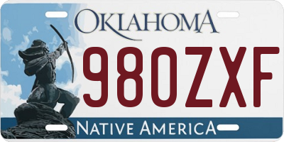 OK license plate 980ZXF