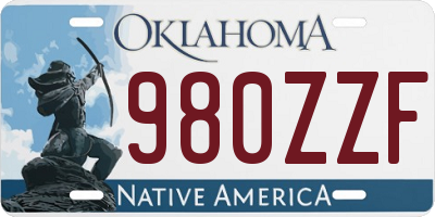 OK license plate 980ZZF