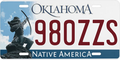 OK license plate 980ZZS