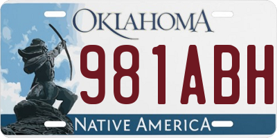 OK license plate 981ABH