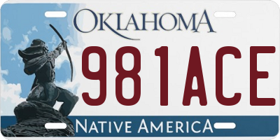 OK license plate 981ACE