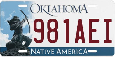 OK license plate 981AEI