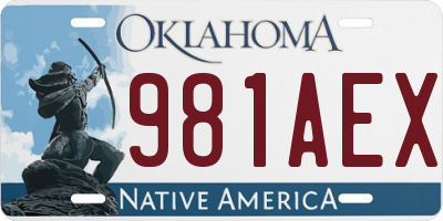 OK license plate 981AEX