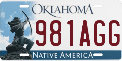 OK license plate 981AGG
