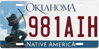 OK license plate 981AIH