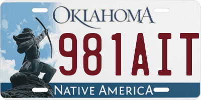 OK license plate 981AIT