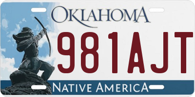 OK license plate 981AJT