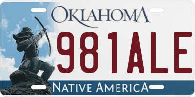 OK license plate 981ALE