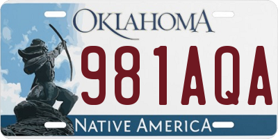 OK license plate 981AQA