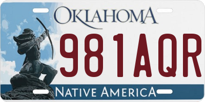 OK license plate 981AQR