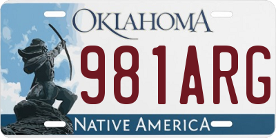 OK license plate 981ARG