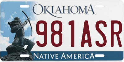 OK license plate 981ASR