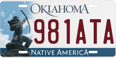 OK license plate 981ATA