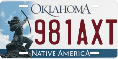 OK license plate 981AXT