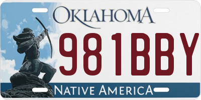 OK license plate 981BBY