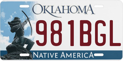 OK license plate 981BGL