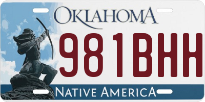 OK license plate 981BHH